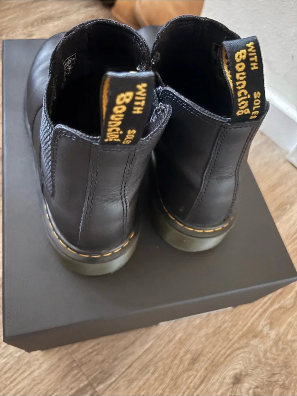 Dr. Martens Kids Black Leather Boots